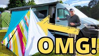 Camping Just Got a Whole Lot Cooler with BENT Campervan Awning Triangle Tarps - See Why!