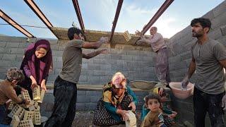 Work and effort day: starting to build a house with Saleh and Sadri ‍️‍‍