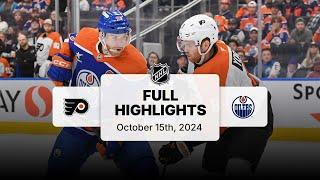 Flyers at Oilers | October 15, 2024 | NHL Full Game Highlights