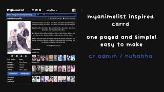 myanimelist inspired carrd  cr admin