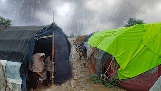 Very Heavy Rain In the Winter Season Nomadic Village of Pakistan | Naturally Beautiful Rain