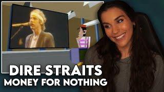 THAT GUITAR RIFF!!! First Time Reaction to Dire Straits - "Money For Nothing"