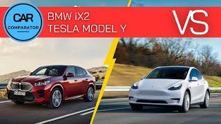 BMW iX2 vs Tesla Model Y | 2024 | Detailed Comparison of Specs, Dimensions and Prices