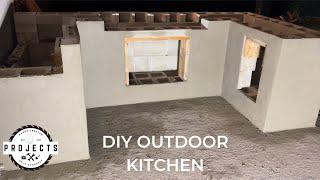 HOW TO BUILD A CONCRETE OUTDOOR KITCHEN / GRILLING STATION | OUR BACKYARD MAKEOVER (PART 3)