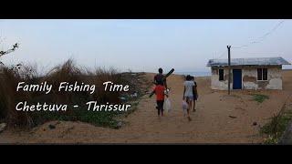 Beach fishing #family #fishing #fishingvideo #malayalam #travel #beach #thrissur #fishingspot