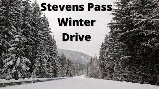 Crossing Mountain Passes in the Winter - Driving Stevens Pass, Washington, USA