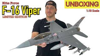 1:18 scale F-16 Viper! UNBOXING!