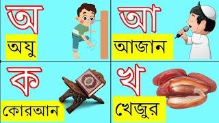 বাংলা স্বরবর্ণ ও ব্যঞ্জনবর্ণ শিখি । Bangla Bornomala Shikha । অ আ ক খ বাংলা বর্ণমালা ।  Banjonborno।