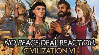 REJECT PEACE DEAL LEADER ANIMATION COMPILATION - CIVILIZATION VI (SORT BY LEADER NAME)