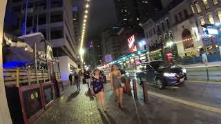 Downtown Houston Nightlife Walking Tour - Main Street Bars Restaurants Nightclubs - Texas USA