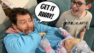 DAD HOLDS A REBORN! HILARIOUS REACTION