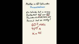 Meistere Prozentrechnung in unter 60 Sekunden! #mathe #mathetipps