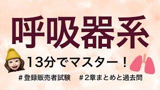 【2章呼吸器系】薬剤師が解説する登録販売者試験