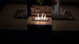 American Fyre Designs Propane Fire Table Outdoor Fire Pit - Hidden Propane Tank