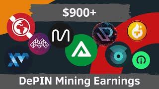 I earned 956$ in passive income with DePIN Mining - May 2024