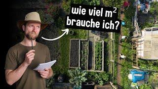 So viel FLÄCHE brauchst du für eine SELBSTVERSORGUNG (mit Tieren und ohne)