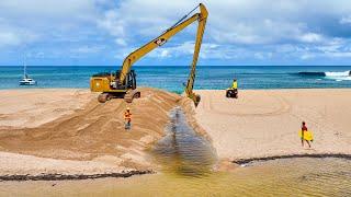 MASSIVE EXCAVATOR DESTROYS HAWAIIAN BEACH