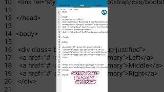 Creating justified button group in Bootstrap @ctutorialbynaziasohail
