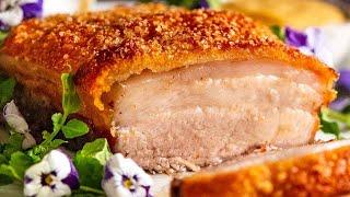 Slow Roasted Pork Belly - Crispy Crackling, ultra tender flesh!