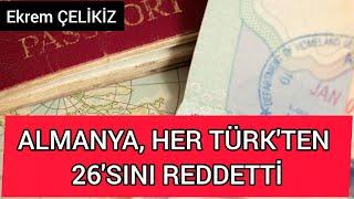 Almanya  Her Türkten 26'sını Reddetti.