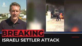 Israeli settlers burn & vandalise Palestinian properties near Ramallah