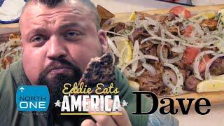 Can Eddie Hall complete the 7000cal 'Killer Kebab' Challenge? | Eddie Eats America