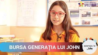 Iasmina Lupu, câștigătoarea bursei Generația lui John