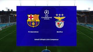 Barcelona vs Benfica | Estadi Olímpic Lluís Companys | 2024-25 UEFA Champions League | PES 2021