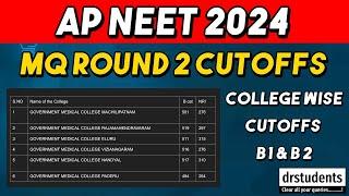 ANDHRA PRADESH MANAGEMENT QUOTA ROUND 2 CUTOFFS  COLLEGE WISE