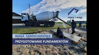 Miary i Wagi - przygotowanie fundamentów pod najazdową wagę samochodową