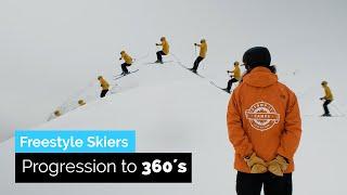 Freestyle Skiers Progression to 360s on Skis