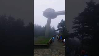 made a cloudy visit to Clingmans Dome, highest point on the Appalachian Trail, and of all Tennessee!