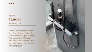 Experience the Shower with InArt's Shower Panel Faucets Set with Digital Display and 4 Functions