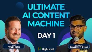 Frank Kern - The Ultimate AI Content Machine - Day 1