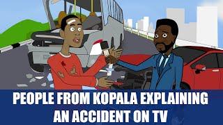 PEOPLE FROM KOPALA EXPLAINING AN ACCIDENT ON TV