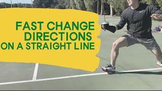 Fast change directions on a straight line: speed, agility fencing footwork 펜싱 후드웍 스피드, 민첩성훈련 击剑训练