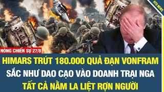 TÂM ĐIỂM CHIẾN SỰ: RỢN NGƯỜI HIMARS trút 180.000 quả đạn Vonfram sắc như dao cạo vào doanh trại Nga