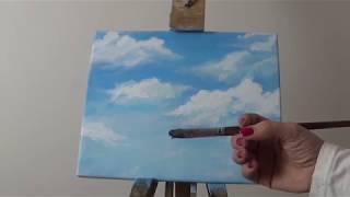 Come DIPINGERE LE NUVOLE (cielo sereno) / Approccio alla PITTURA ACRILICA