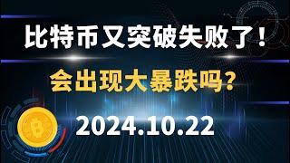 比特币又突破失败了！会出现大暴跌吗？10.22 #比特币 #区块链 #币圈#以太坊 #btc #行情分析