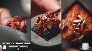 Artisan keycap making process - Fnatic Demon