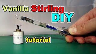 How to make a Simple "Vanilla" Free Piston Stirling Engine - DIY instructions