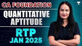  RTP Solution for CA Foundation Jan 2025 | Quantitative Aptitude by Shivani Sharma! 