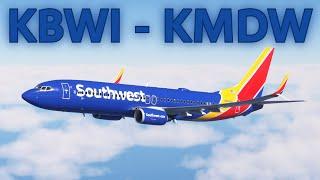 MSFS VATSIM LIVE | PMDG 738 | Southwest Virtual Airlines | Midway Mayhem | KBWI to KMDW