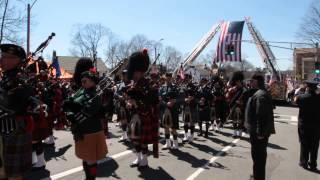 Bagpipes,Boston Firefighter Michael R. Kennedy Funeral West Roxbury MA