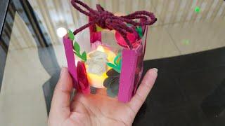 Transparent mini box|Flowers lantern|Floral hanging lantern#lantern#floralart#transparentleddisplay