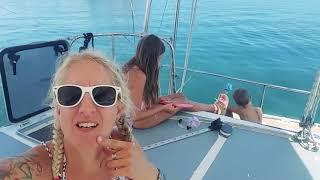 Episode 38 - She's Always Flipping Naked on the Boat! Skinny Dipping and Solar Panel Solutions!