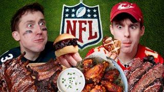 Brits try REAL Super Bowl Snacks for the first time!