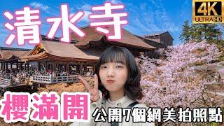 京都清水寺櫻花滿開了2023夜間參拜｜攝影師的7個私藏拍照點大公開｜花見小路、円山公園、八坂神社｜福岡女孩日本旅遊觀光4KVLOG｜關西京都自由行必去景點美食#17