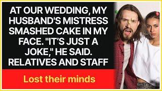 At our wedding, my husband's mistress smashed cake in my face. "It’s just a joke," he said.