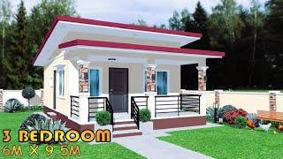 3 BEDROOM | SMALL HOUSE DESIGN IDEA | 6X9.5M | 57 SQM | SIMPLE HOUSE DESIGN